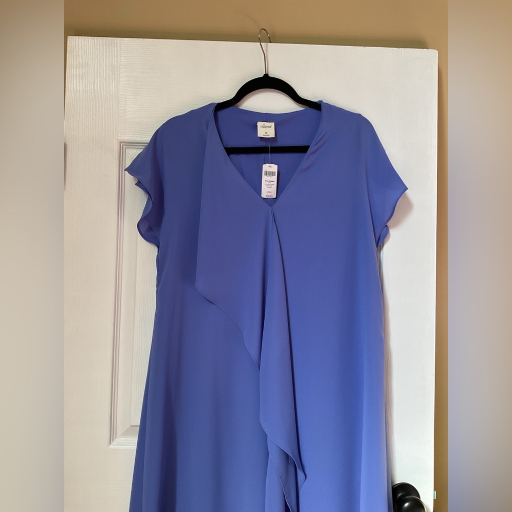 NWT Ruffle V-Neck Short Dress
Periwinkle - Soma Size M - Picture 4 of 8